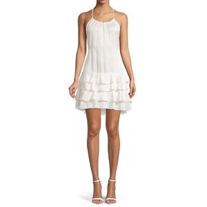 Marissa Webb White Ruffled Tiered Dress